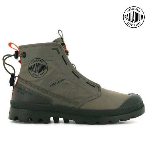 Pánské Boty Palladium Pampa Travel Lite Olivy Zelené | CZ SRU-46H